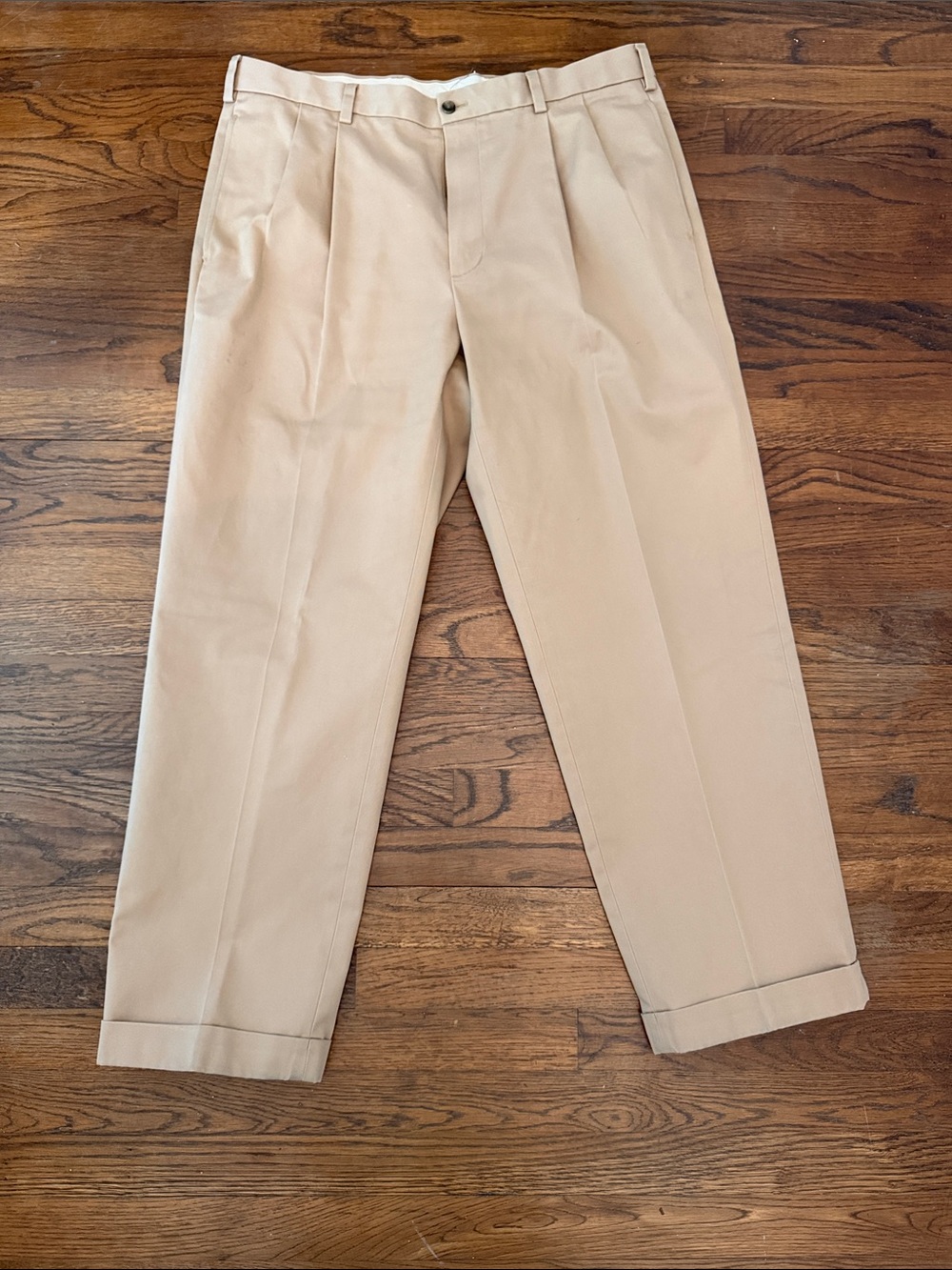 Brooks Brothers Classic Pleated Chinos - Tan